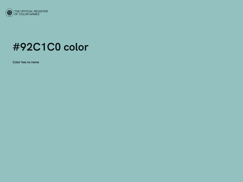 #92C1C0 color image