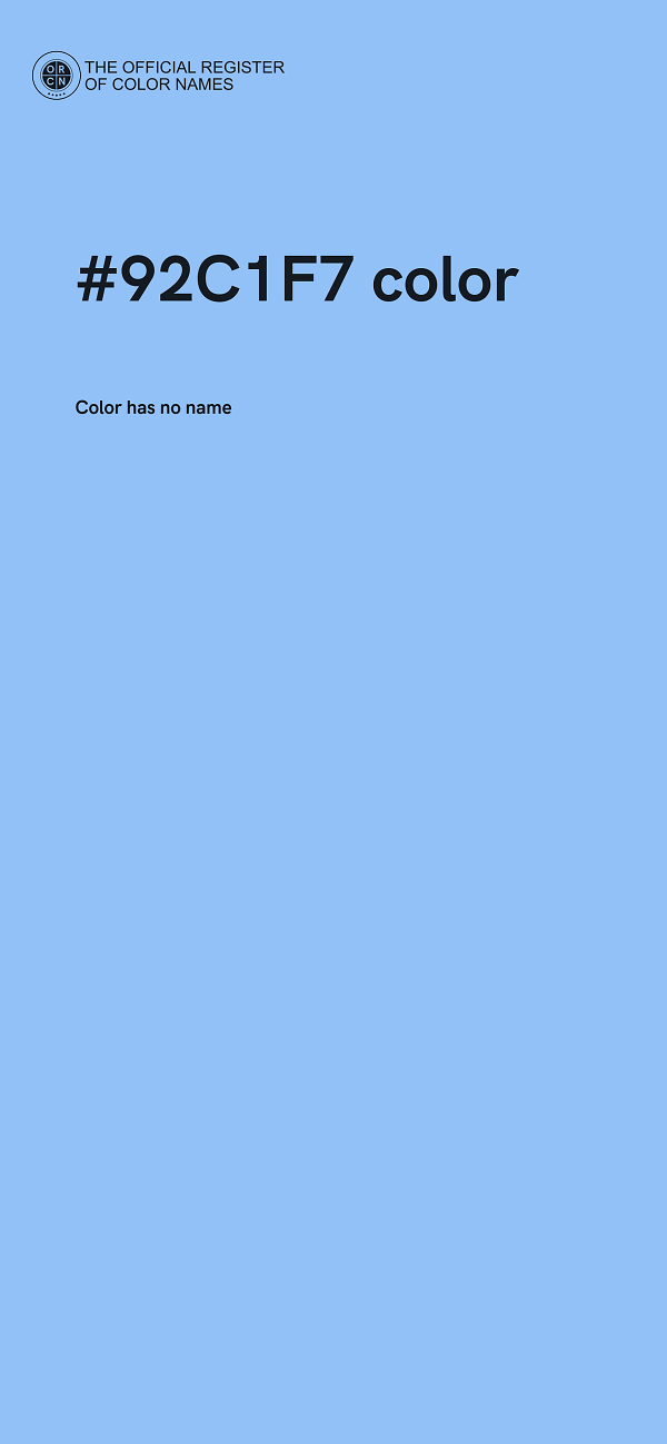 #92C1F7 color image