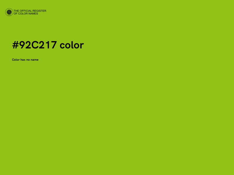 #92C217 color image