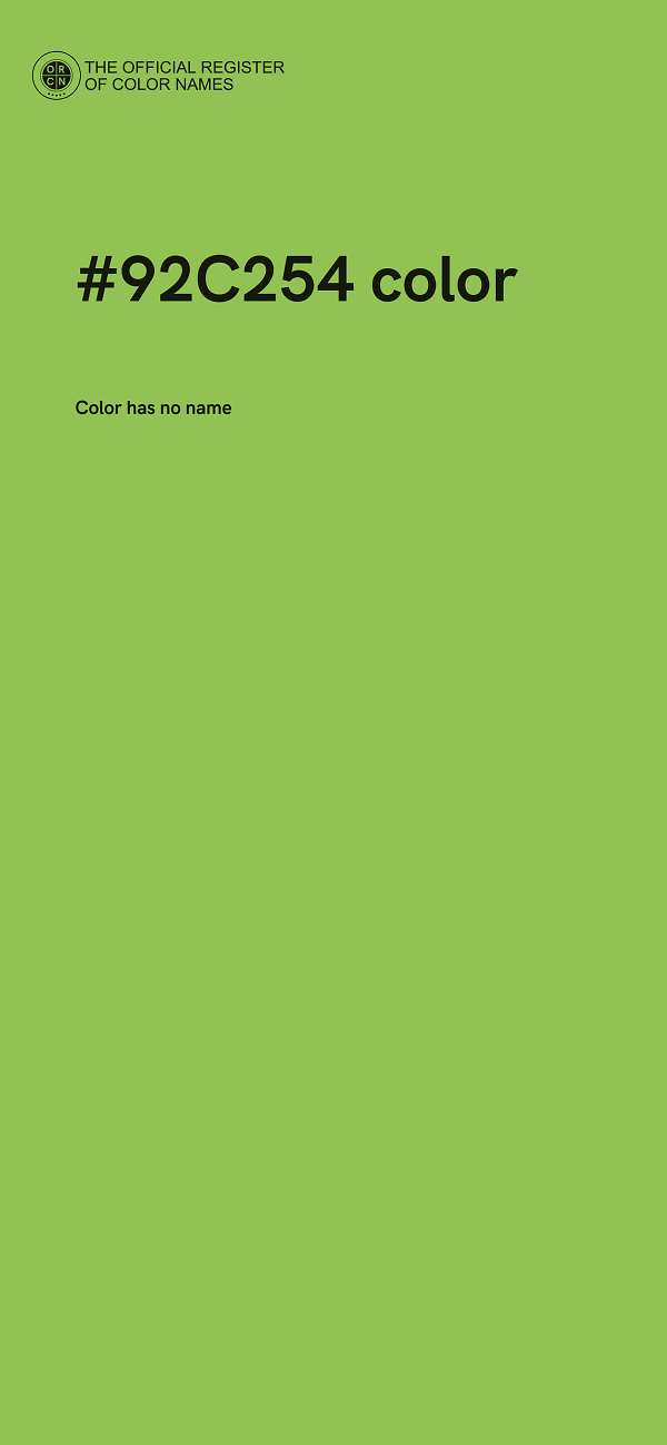 #92C254 color image