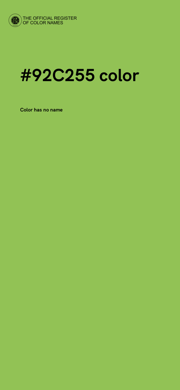 #92C255 color image