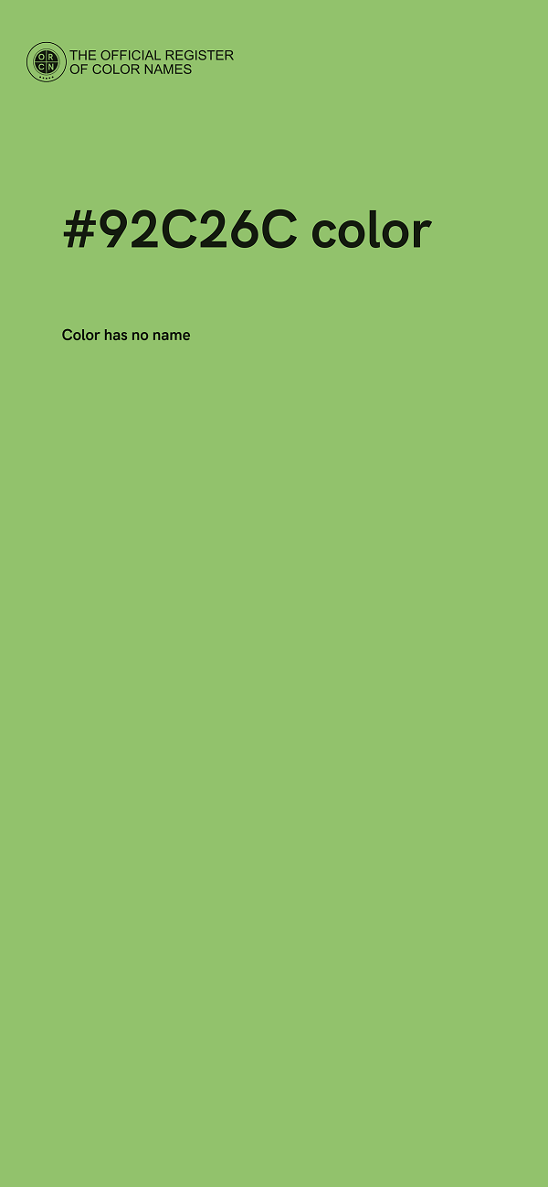 #92C26C color image
