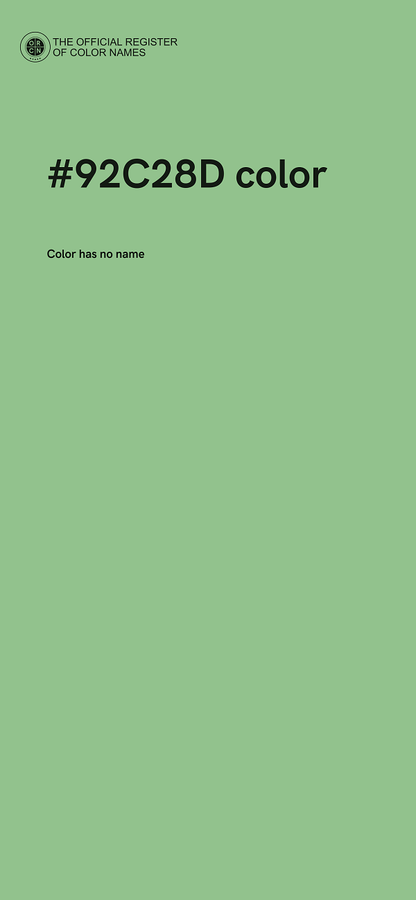 #92C28D color image
