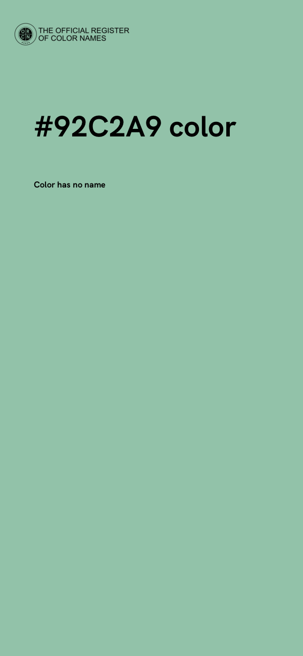 #92C2A9 color image