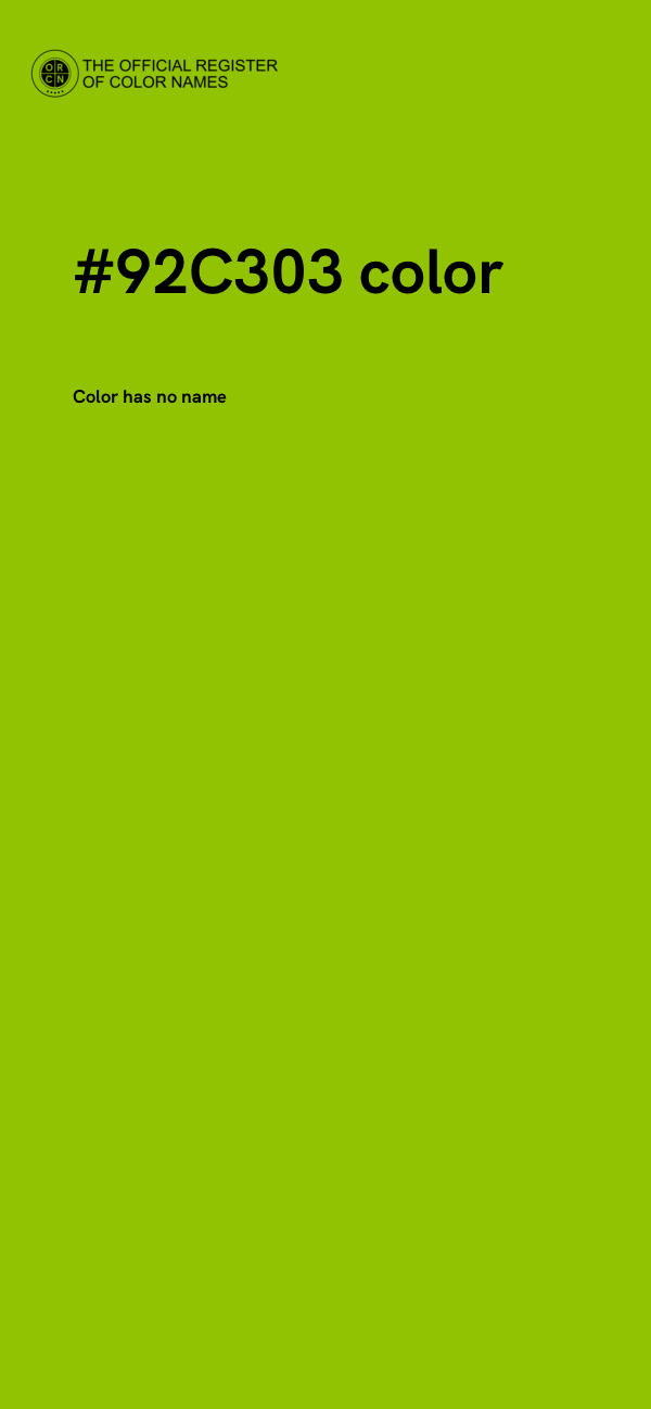 #92C303 color image