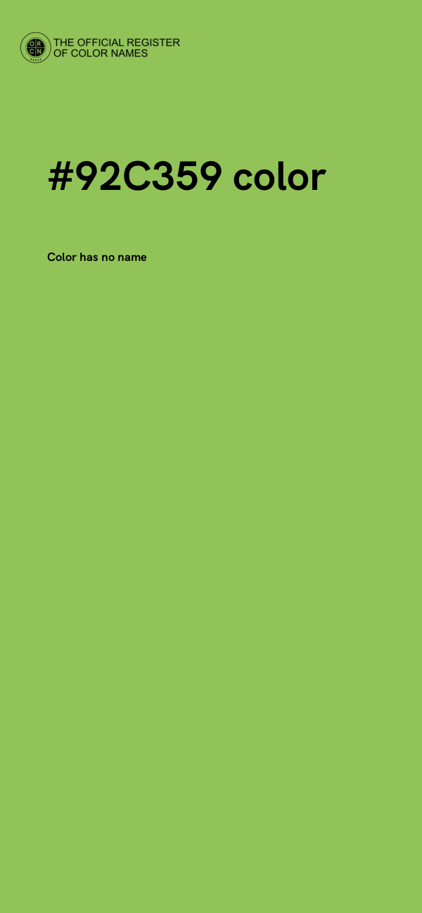 #92C359 color image