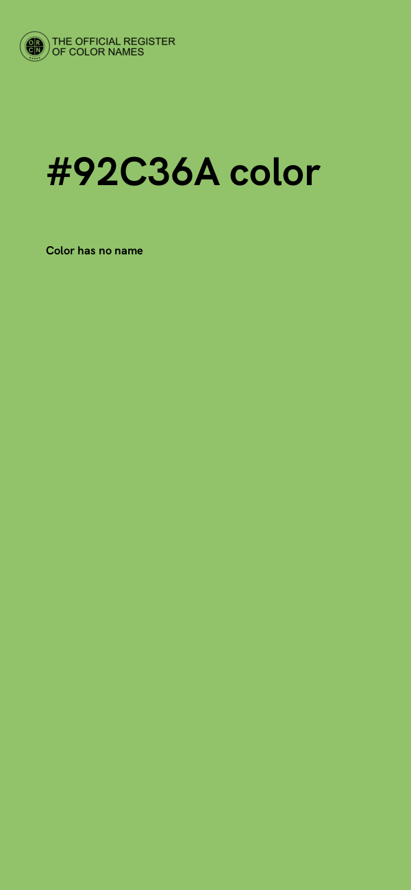 #92C36A color image
