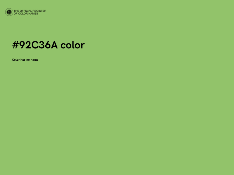 #92C36A color image