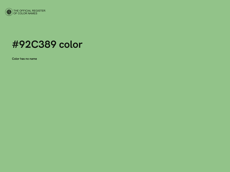 #92C389 color image