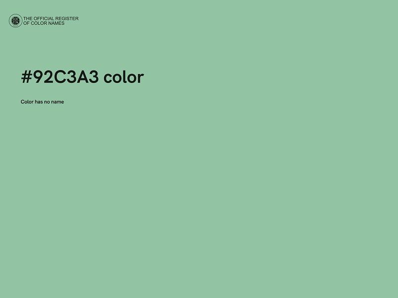 #92C3A3 color image