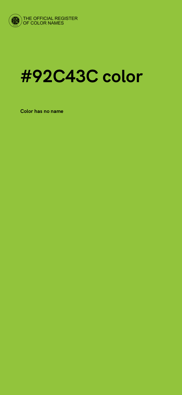 #92C43C color image