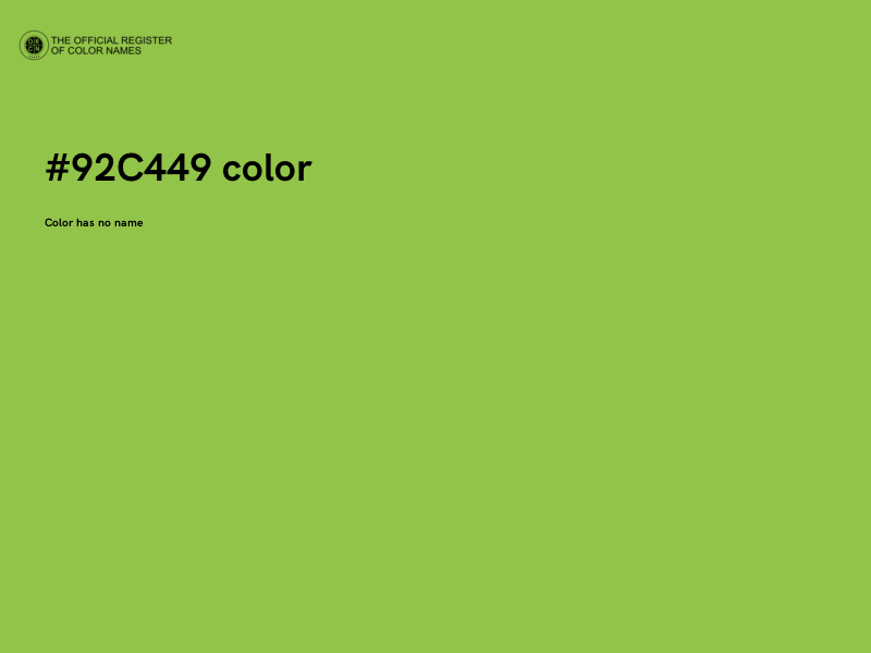 #92C449 color image