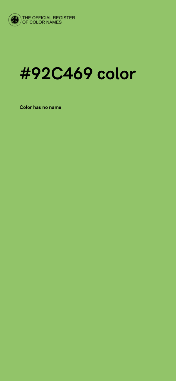 #92C469 color image