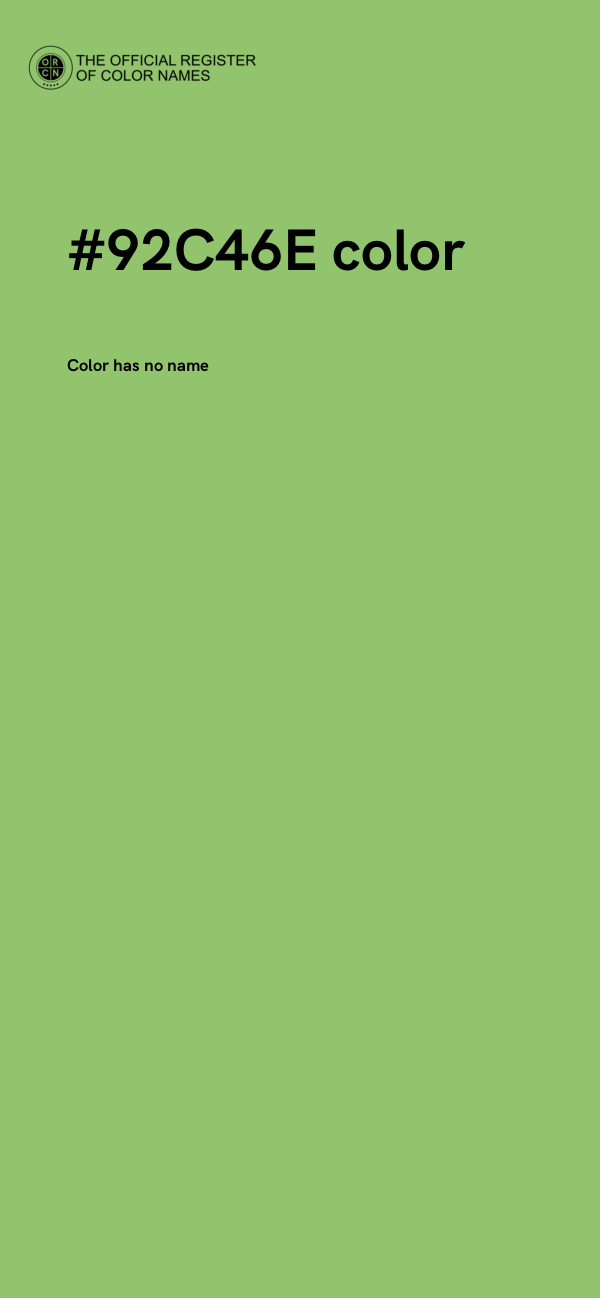 #92C46E color image