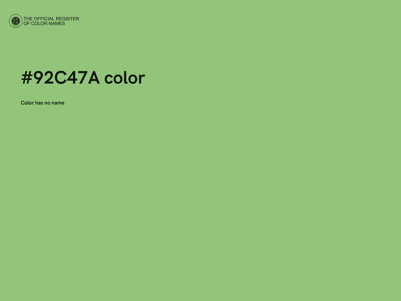 #92C47A color image