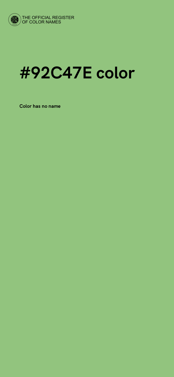 #92C47E color image