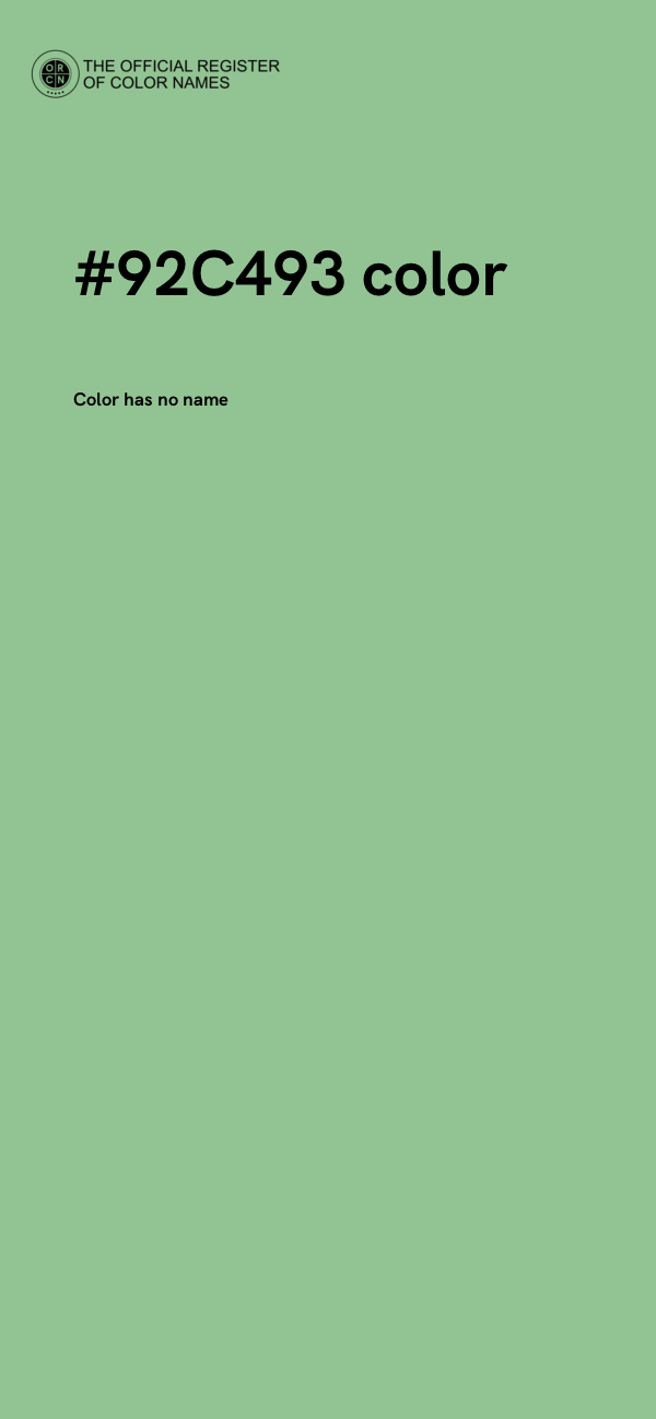 #92C493 color image