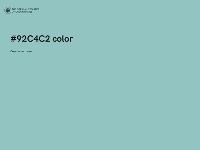 #92C4C2 color image