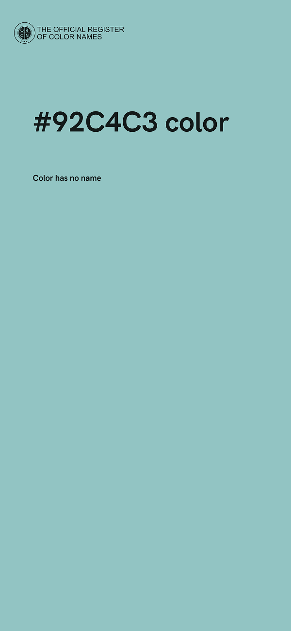 #92C4C3 color image