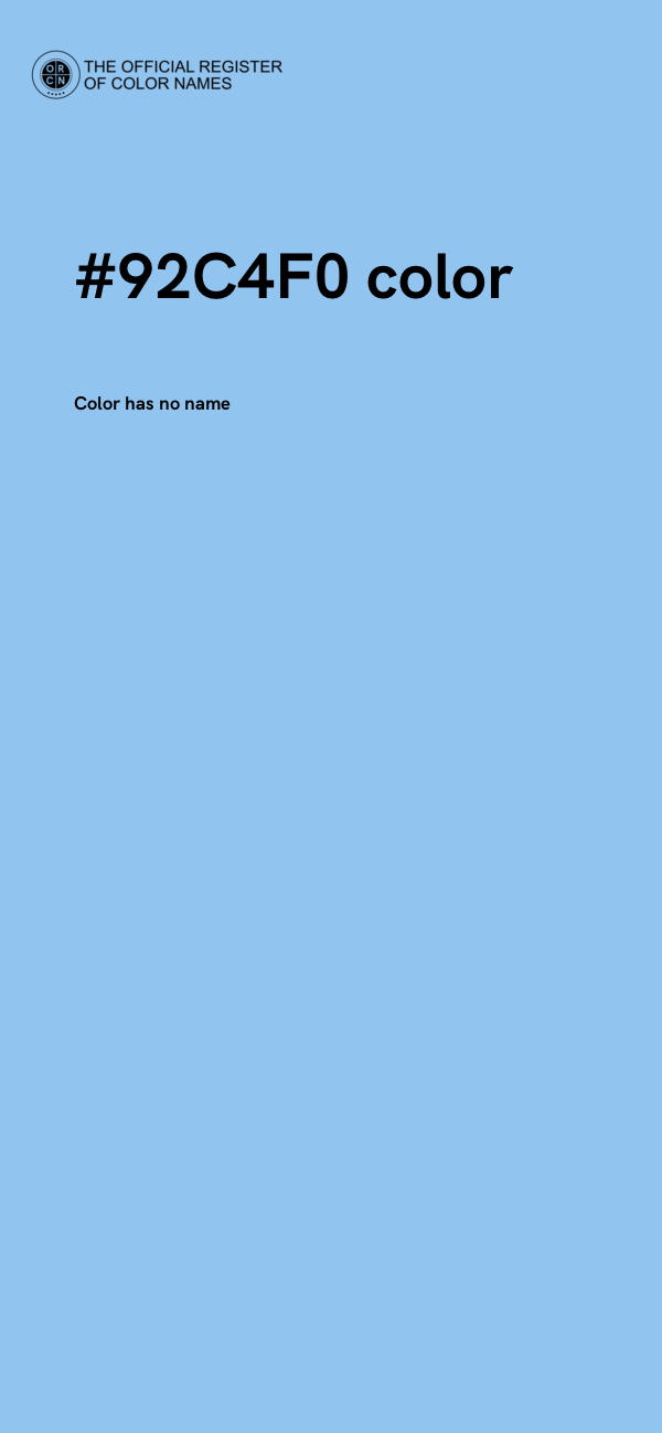 #92C4F0 color image