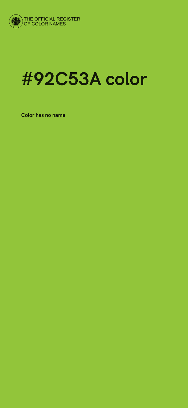 #92C53A color image