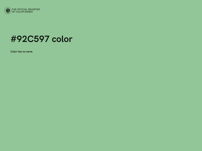 #92C597 color image