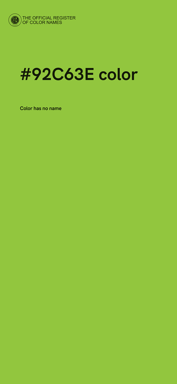 #92C63E color image