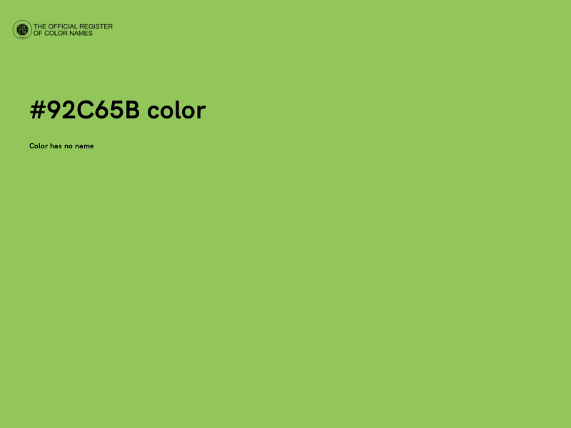 #92C65B color image