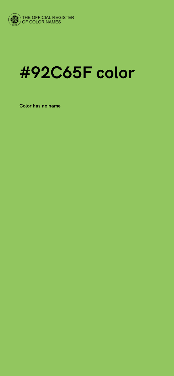 #92C65F color image