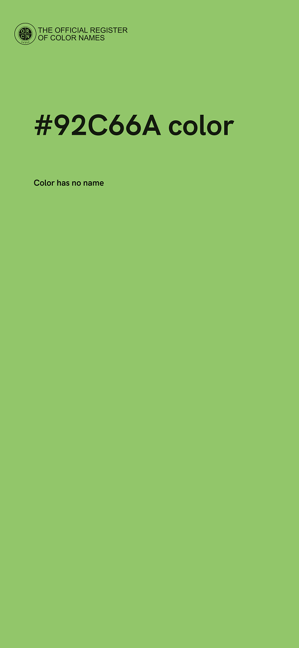 #92C66A color image