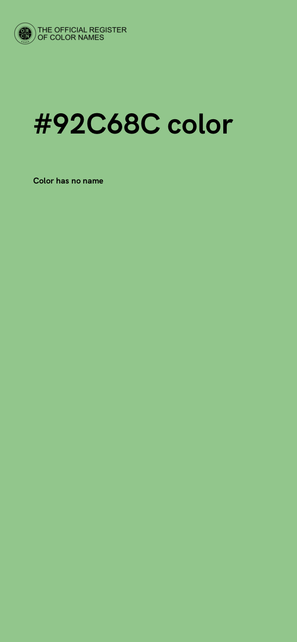 #92C68C color image