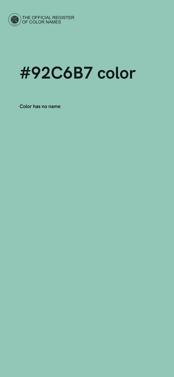 #92C6B7 color image