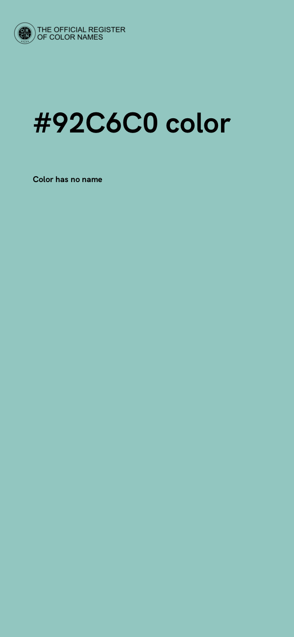 #92C6C0 color image