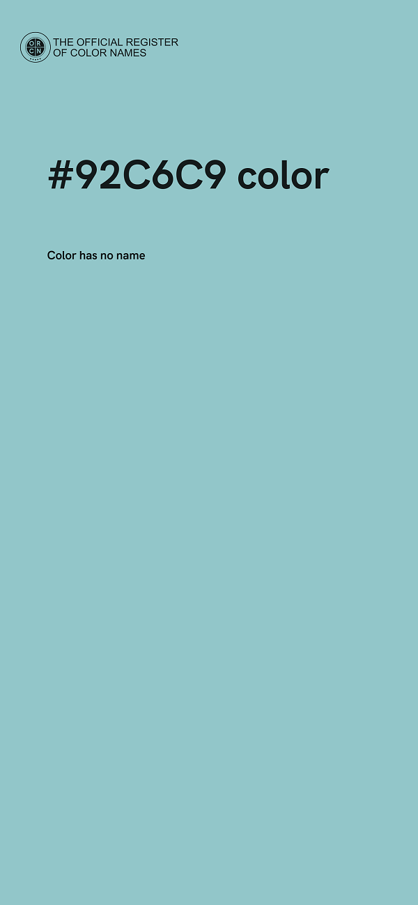 #92C6C9 color image