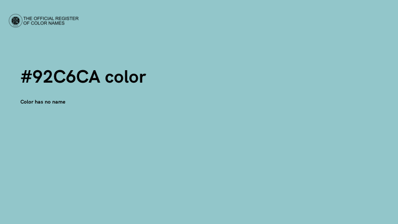 #92C6CA color image