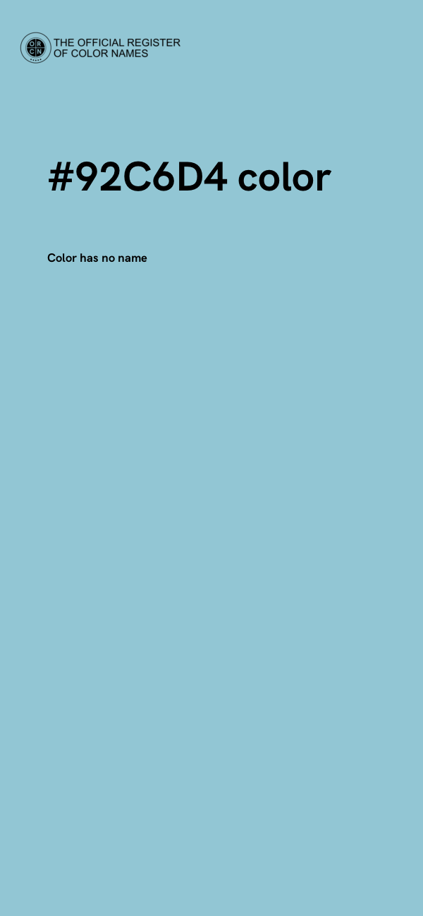 #92C6D4 color image