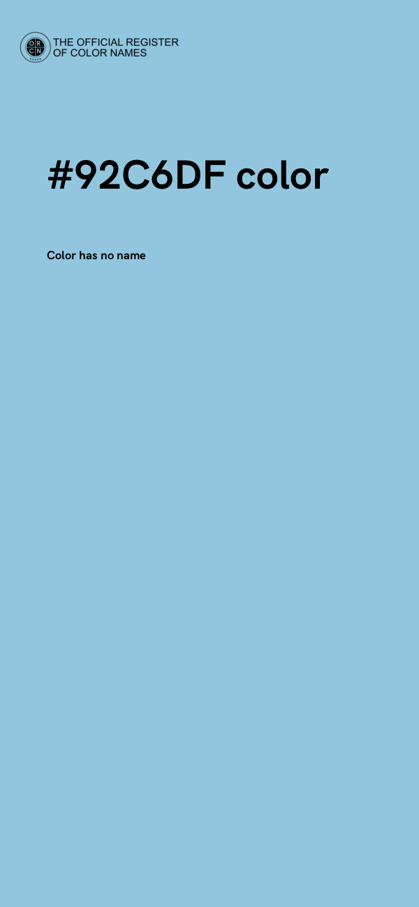 #92C6DF color image