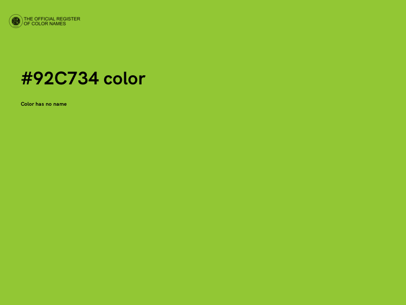 #92C734 color image