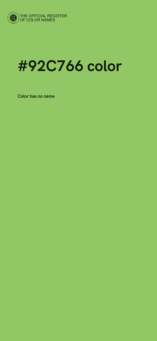 #92C766 color image