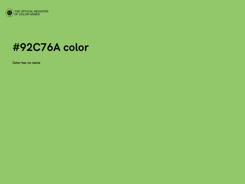 #92C76A color image