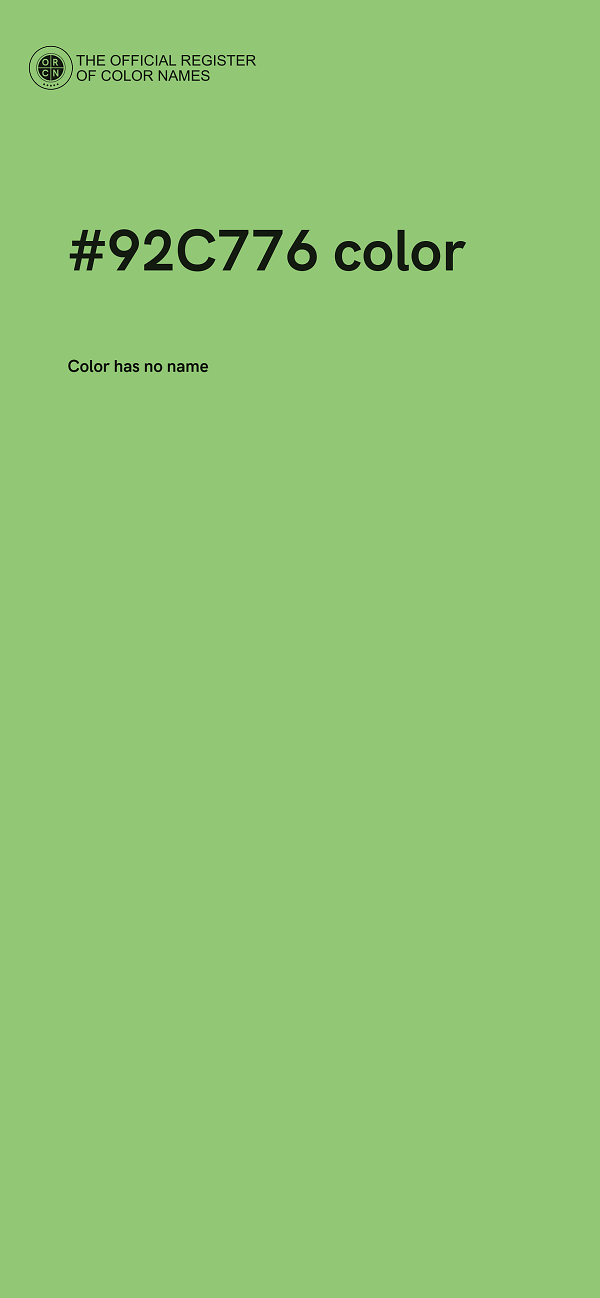 #92C776 color image