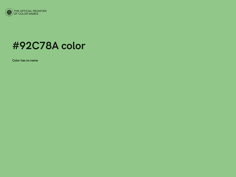 #92C78A color image