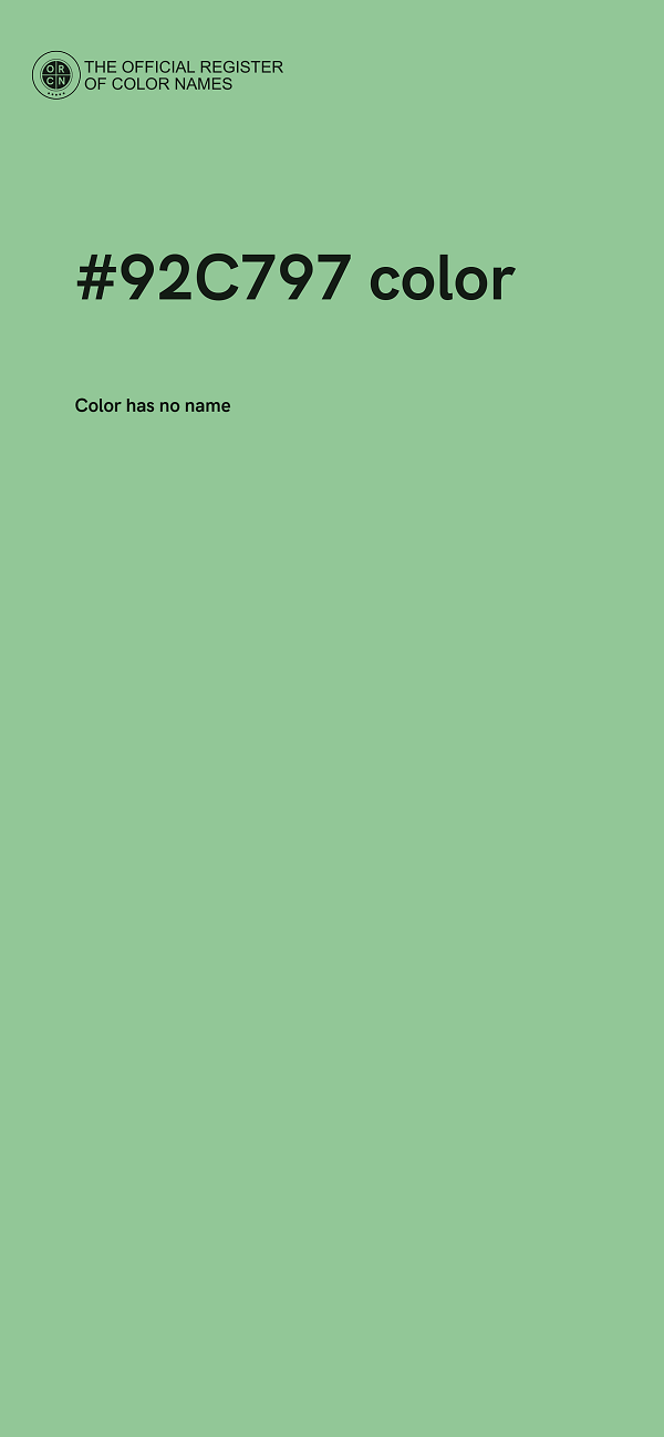 #92C797 color image