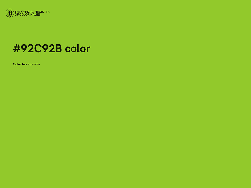 #92C92B color image