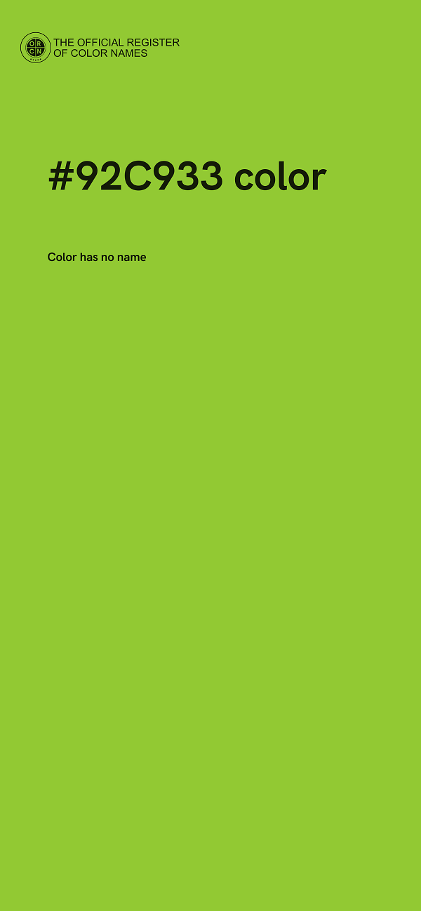 #92C933 color image