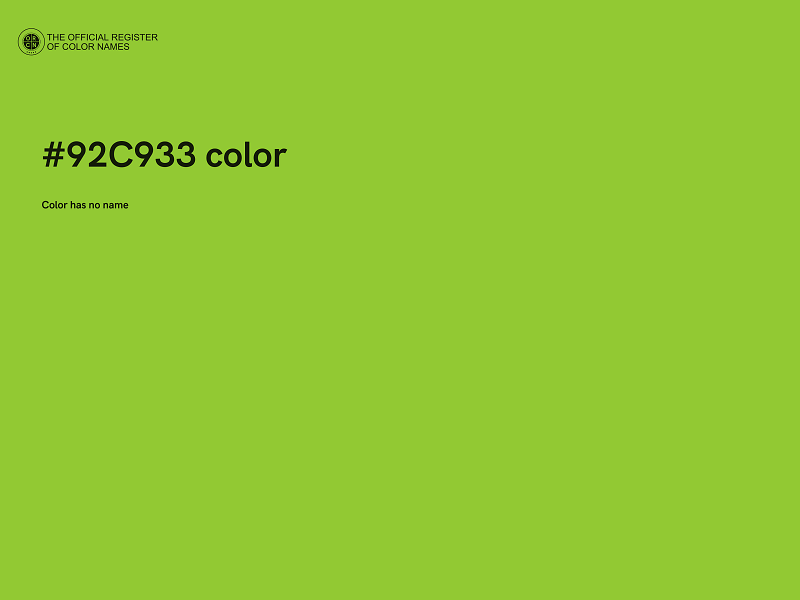 #92C933 color image