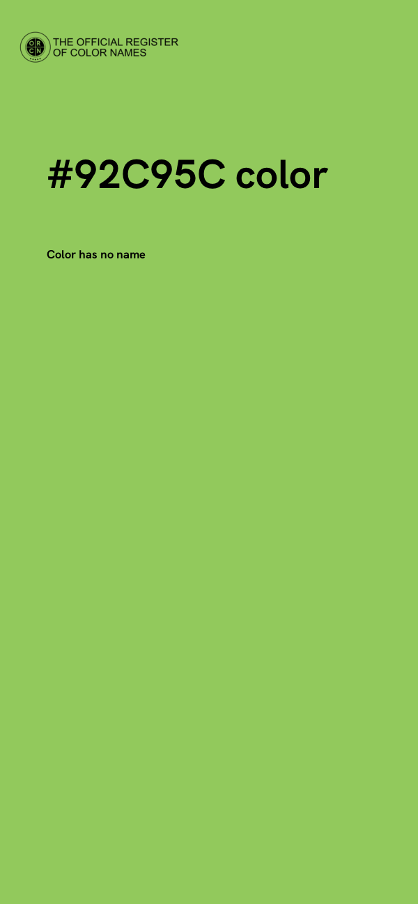 #92C95C color image