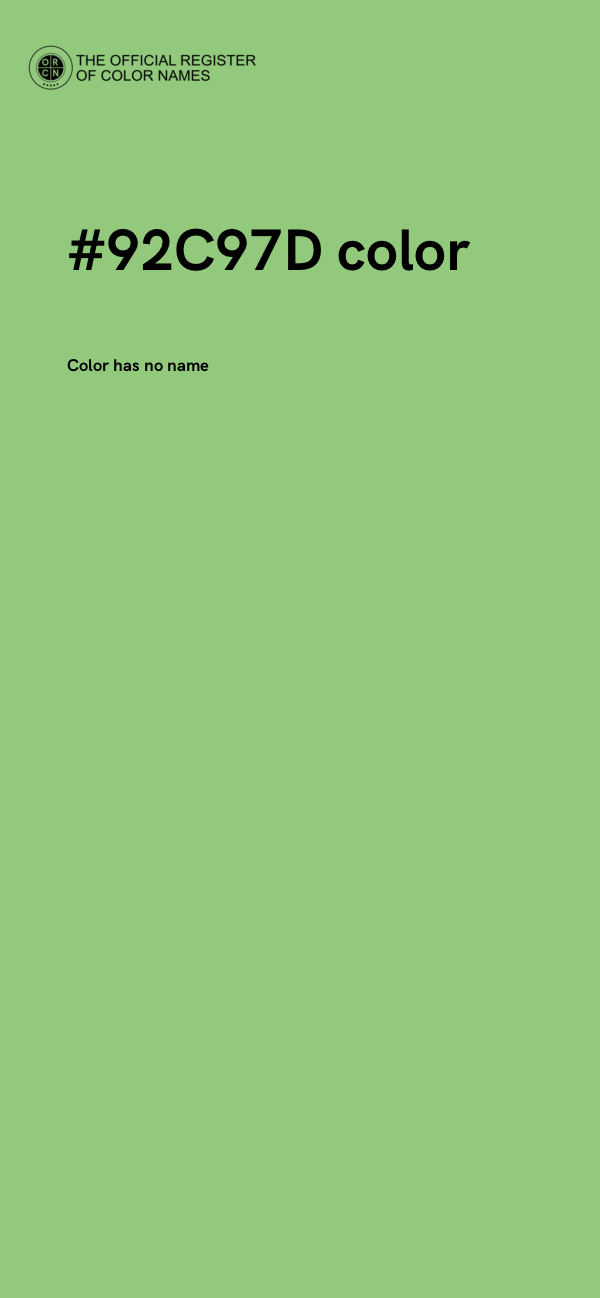 #92C97D color image