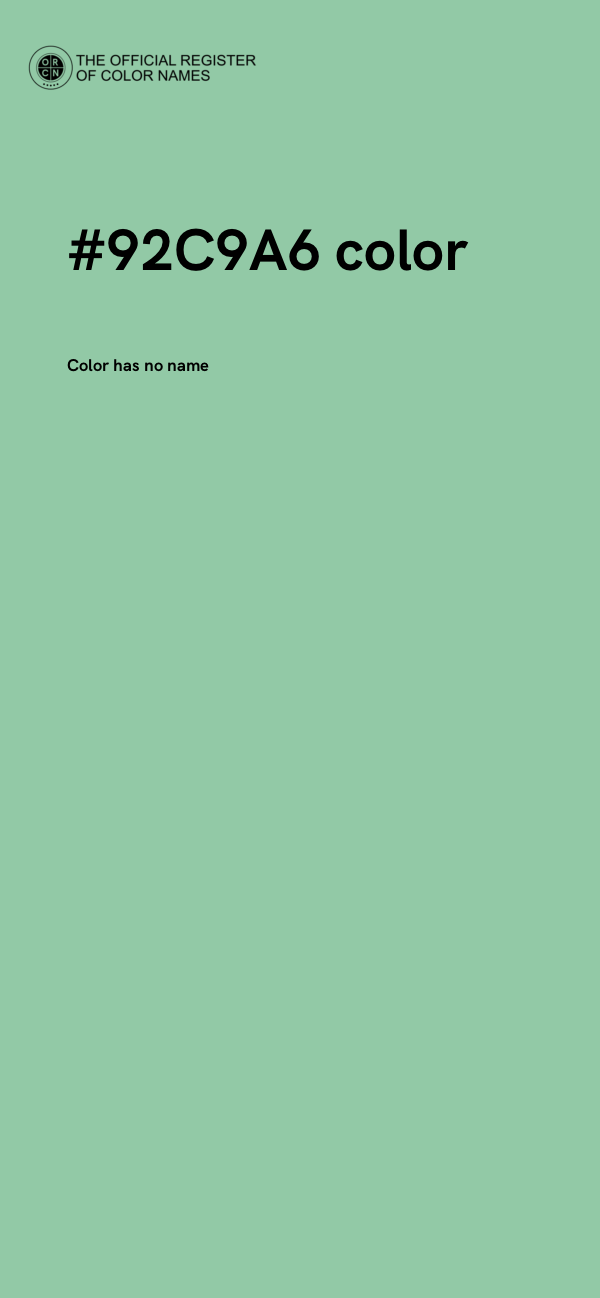 #92C9A6 color image