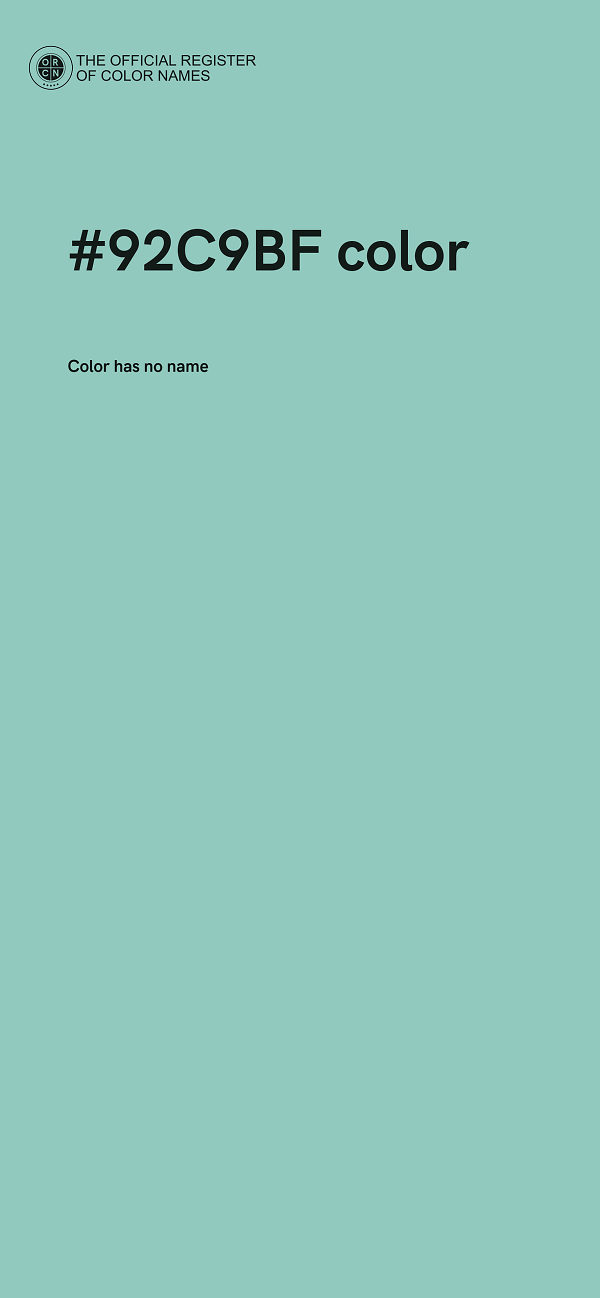 #92C9BF color image